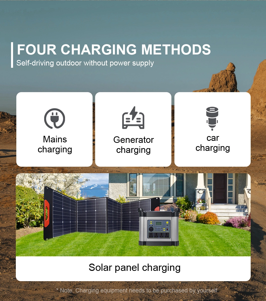 Aoke 2000wh 12V 48V Ess LiFePo4 UPS USB Type-C Solar Hybrid Inverter Outdoor Camping Fast Charging Portable Power Bank Battery