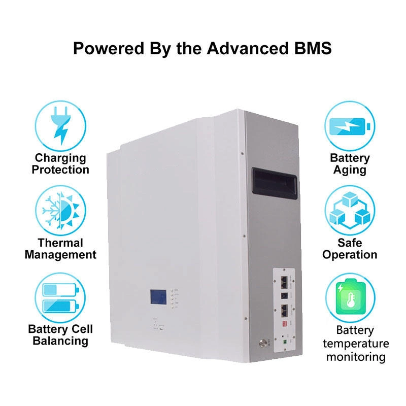 Powerwall 5kwh 10kwh LiFePO4 Lithium Battery 51.2V 100ah 200ah 6000 Cycles Long Battery Life Max Charge 150A Stable and Safe