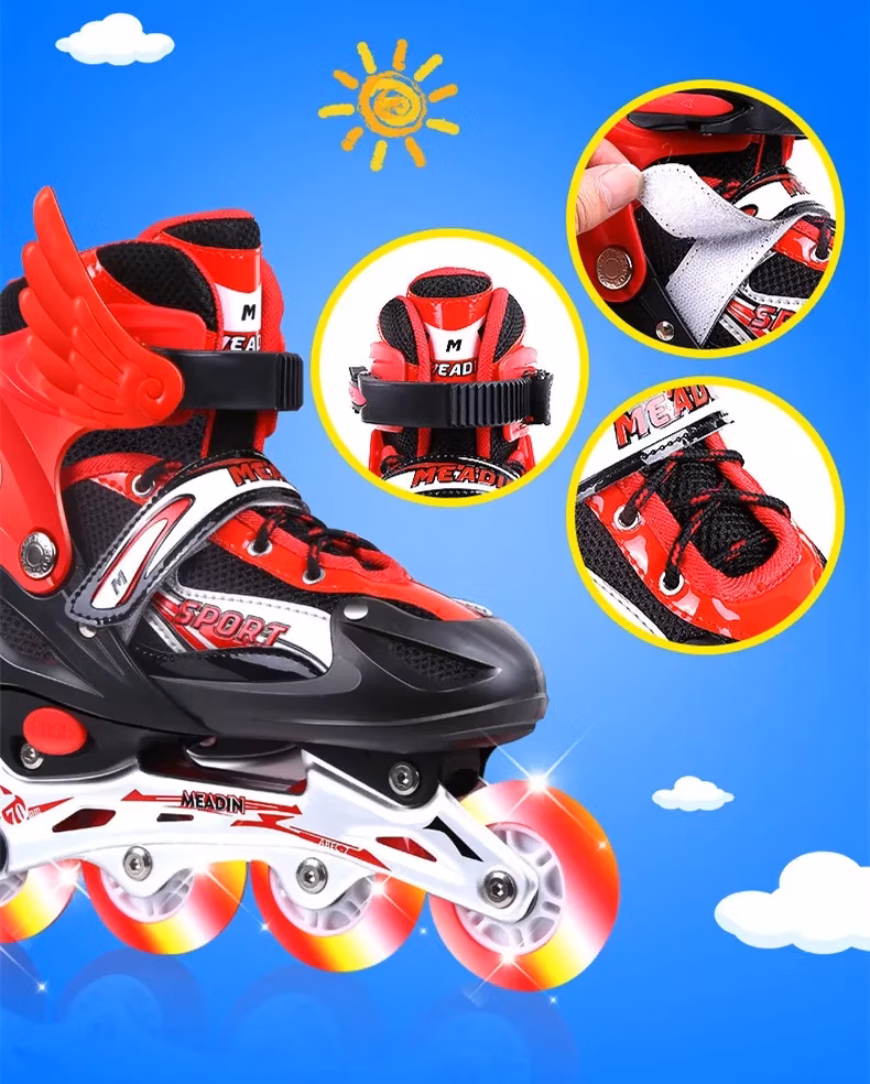 Adjustable Promote Cheap Children Sports Roller Skates Shoes Customized Wholesale Inline Design Roller Skates