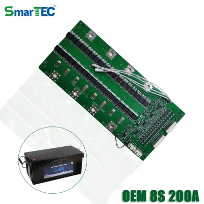 Manufacturer Supply BMS 8s 24V 200A Battery Management System for Solar Storage/E-Bike/UPS Battery for Battery Pack