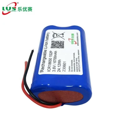 Rechargeable <a href='/lithium-ion/'>Lithium Ion</a> Battery Pack 3.7V 6000mAh High Capacity Li-ion Battery Pack 18650