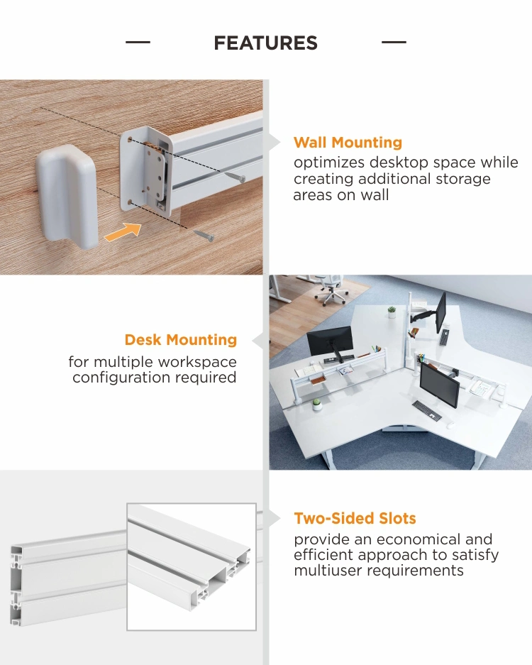 Slatwall Height Adjustment Gas Spring Monitor Arm