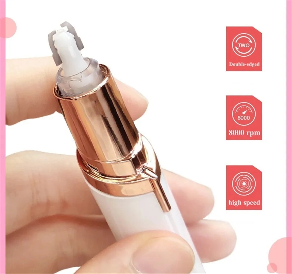 USB Charging Battery Eyebrow Hair Remover Painless Brow Makeup Shaver Razor Tool Facial Lip Nose Hair Mini Eyebrow Trimmer