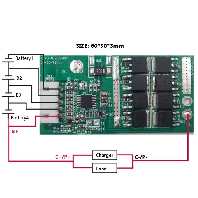 Rechargeable PCB Supplier 4s20A Lithium/LiFePO4 Battery BMS with Ce Approval