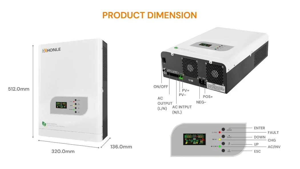 OEM/ODM off Grid Inverter 800W-10000W Solar Inverter Pure Sine Wave Inverter with MPPT Charger