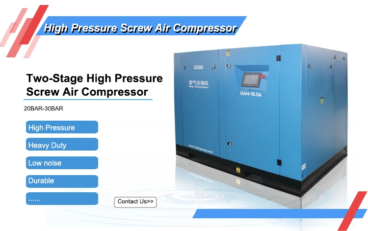 Industrial High Pressure Small Volume Heavy Duty Stationary AC Electric Three Phase 20 Bars - 30 Bars Rotary Screw Air Compressor Machine Price for Laser