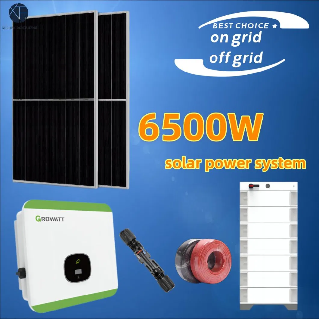 Solar Power System Energy-Efficient Residential 6500W