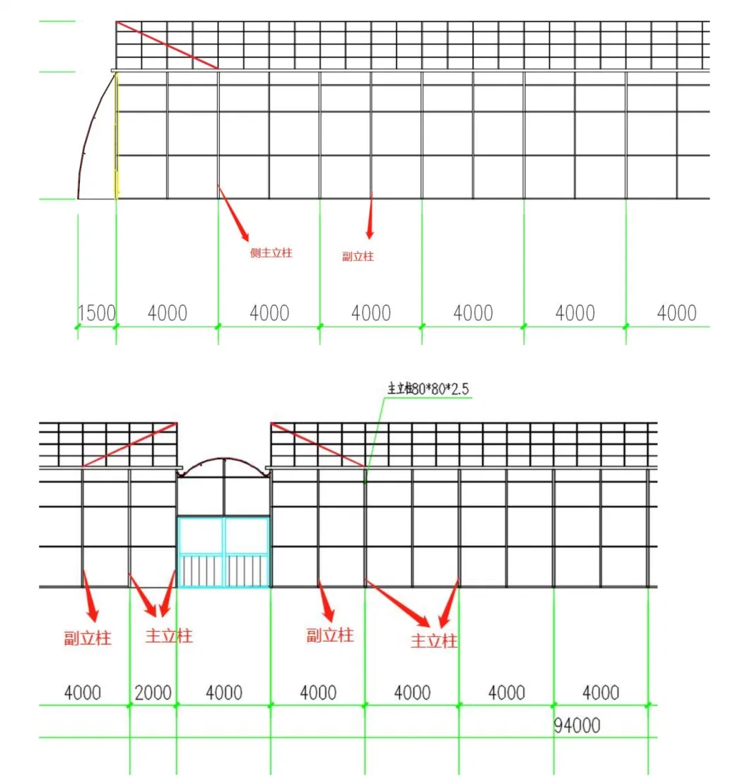 Aluminium Metal Equipment Vegetable Tunnel Small Greenhouse with Greenhouse Blackout System