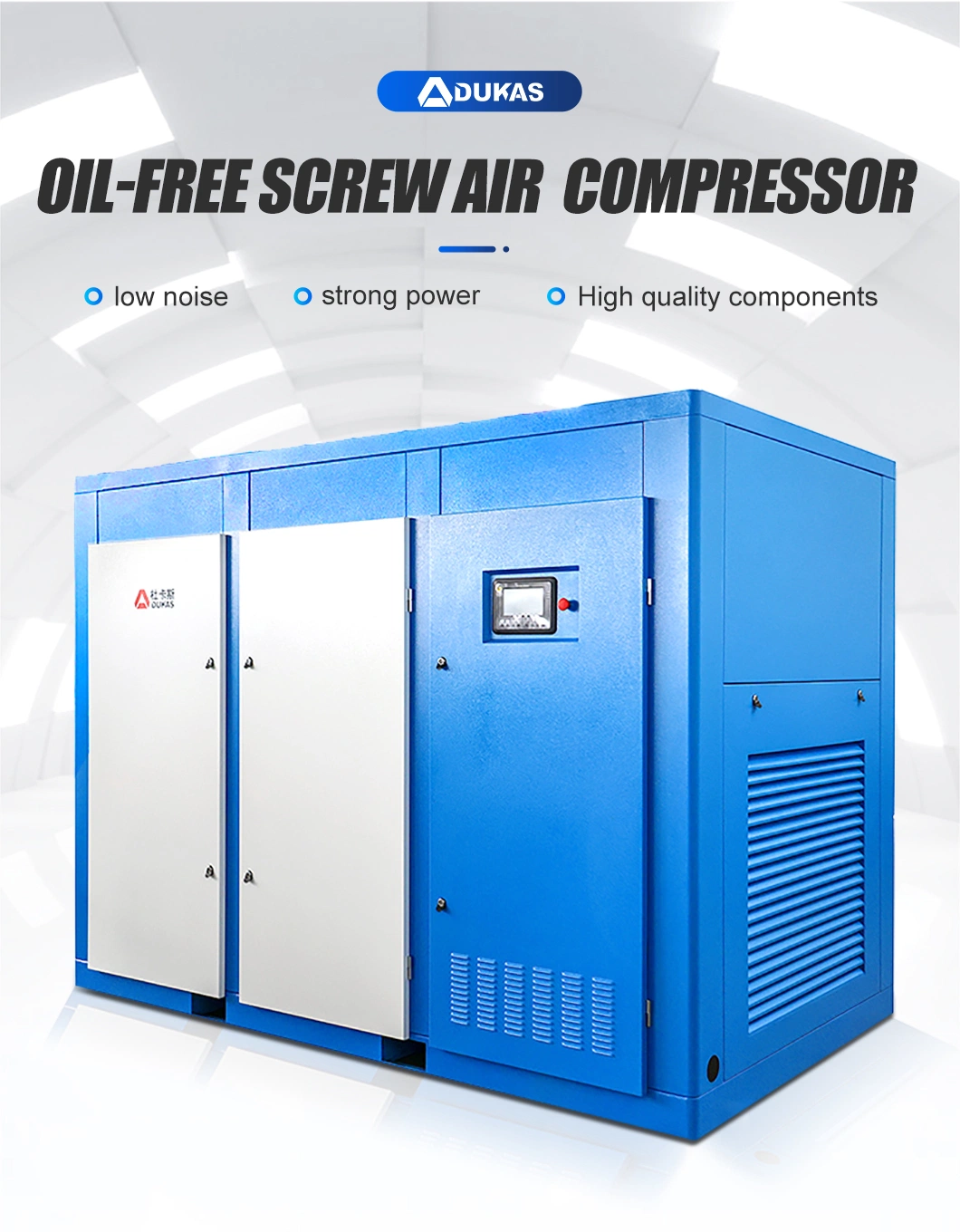 Silent 7.5kw 11kw 15kw 22kw 30kw 37kw Oil Free Screw Air Compressor with CE Certificate