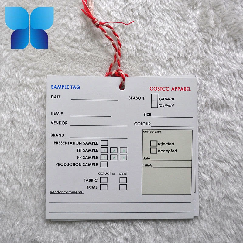 Customized Special Hangtag Attachment with Delicate Design for Garment Label