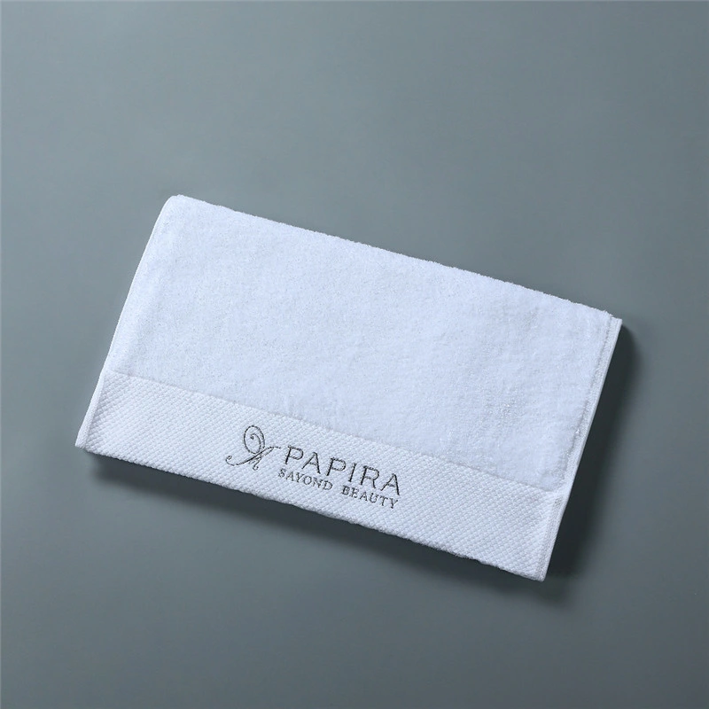 OEM Manufacturer Custom Logo Towel 32s Pure Cotton White Egyptian Cotton Hand Towels Bath 100% Cotton Towel Set for Hotel SPA