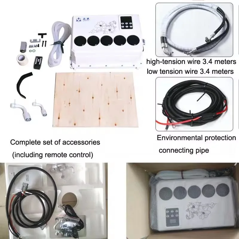 Split Car Air Conditioner 24V Metal Outdoor Unit Air Conditioning Set 12V Truck Air Conditioner