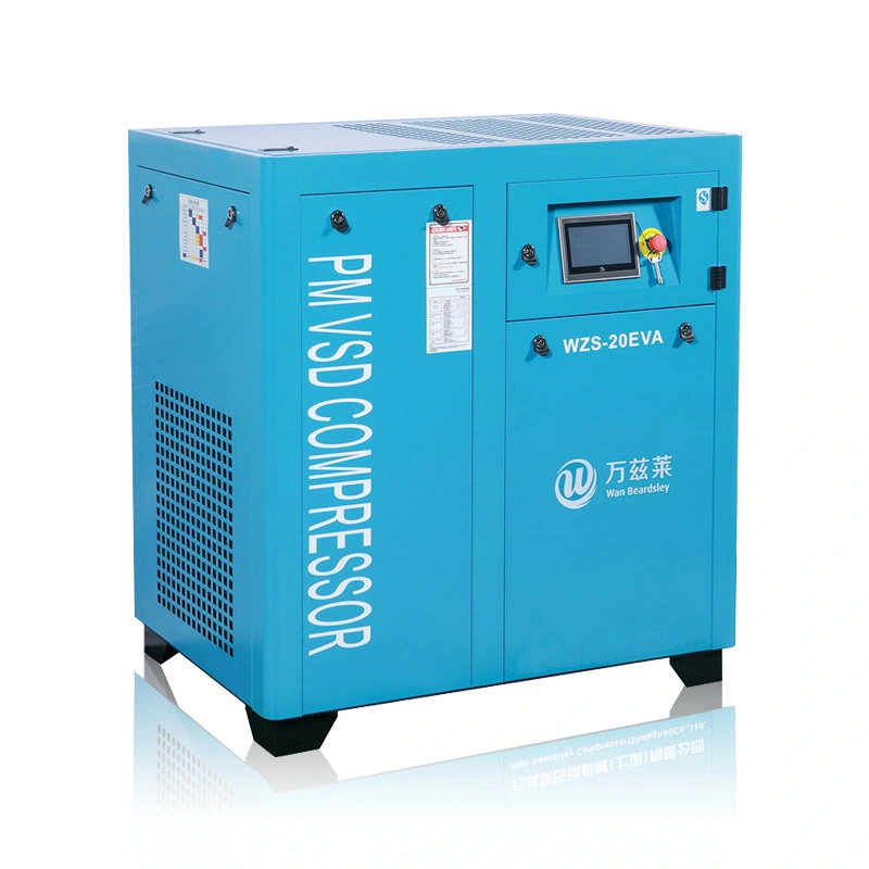 Industrial Energy Saving Electric Variable Frequency Converter Drive Pm VSD/VFD Inverter Direct Driven Rotary Double Screw Type Air Compressor in Shanghai China