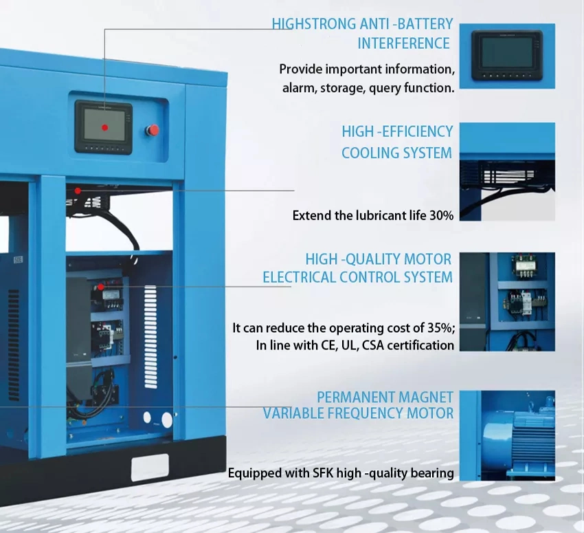 Industrial Direct Rotary Screw Air Compressor 22kw 30HP 10bar 115psi Compresor De Aire for Sale Small Air Compressor Price Manufacturers/Suppliers