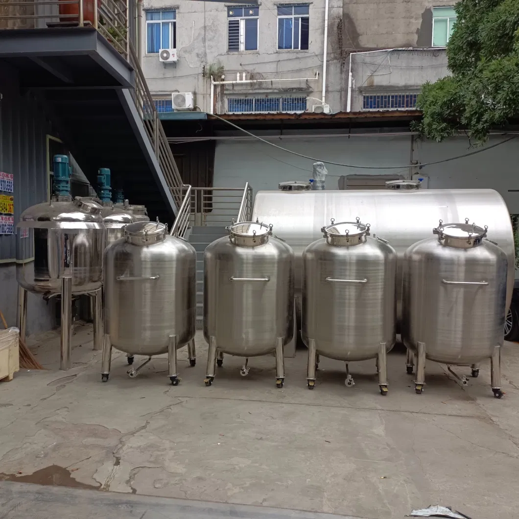 100L 500L 3000L Mixing Heating Cooling Preservation Stainless Steel Storage Tanks