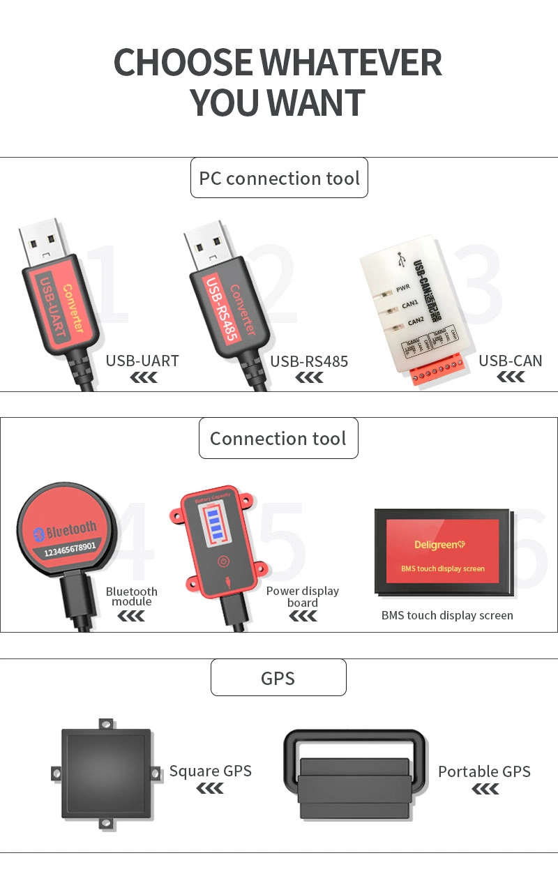 Wholesale BMS 16s 48V 150A 200A 250A with Uart 485 Faster Cooling LiFePO4 Battery RV Electric Scooter Electric Tool