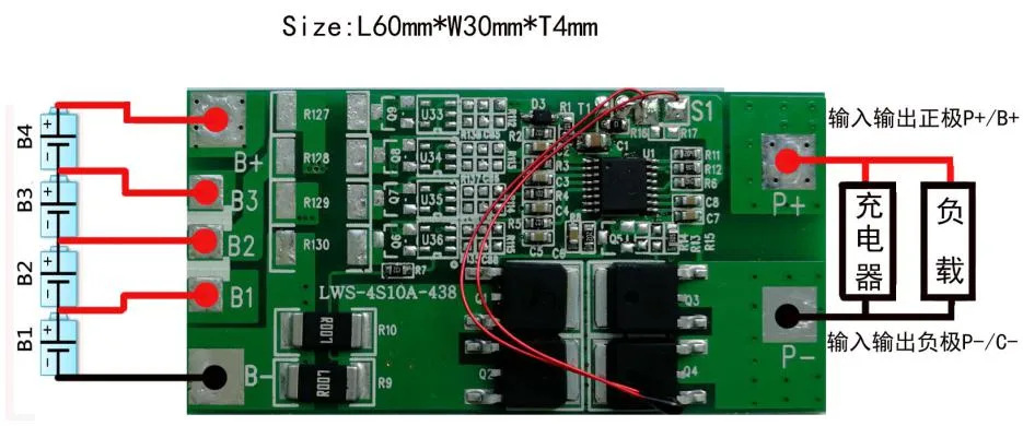 Lws 4s LiFePO4 BMS 12V LiFePO4 BMS Li-ion 4s 10A LFP Battery Pack 3.2V 3s 12V Lto Circuit Board PCB 18650 Lithium BMS Manufacturers