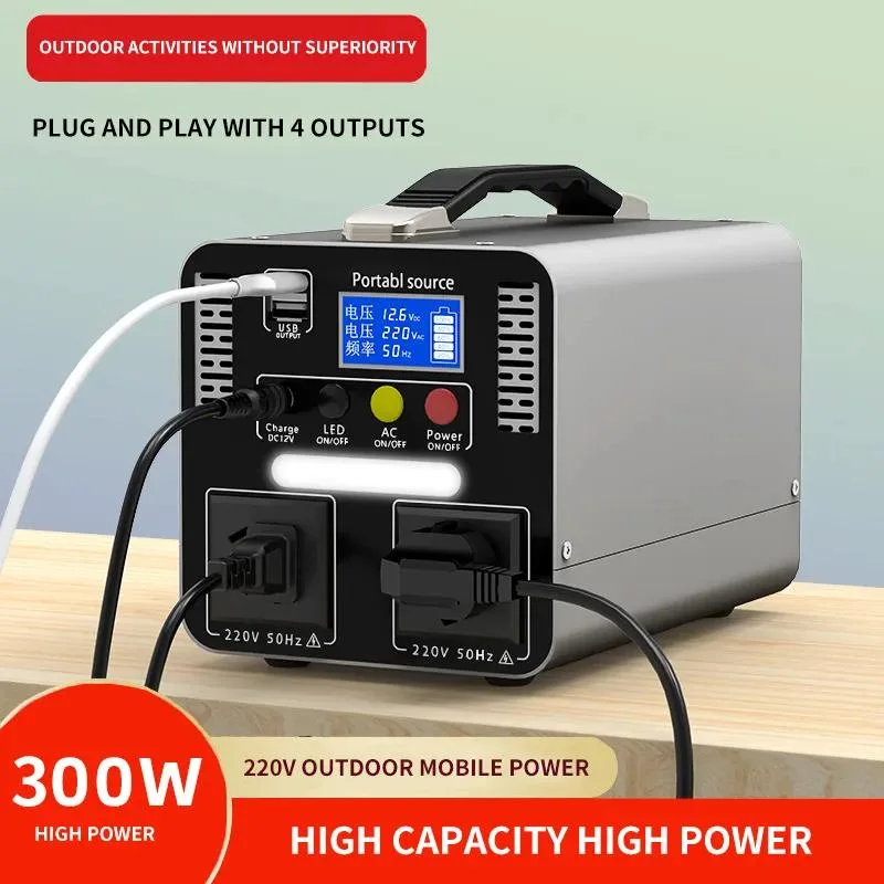 Emergency Mobile Power Lithium Ion Battery 300W Portable Power Station