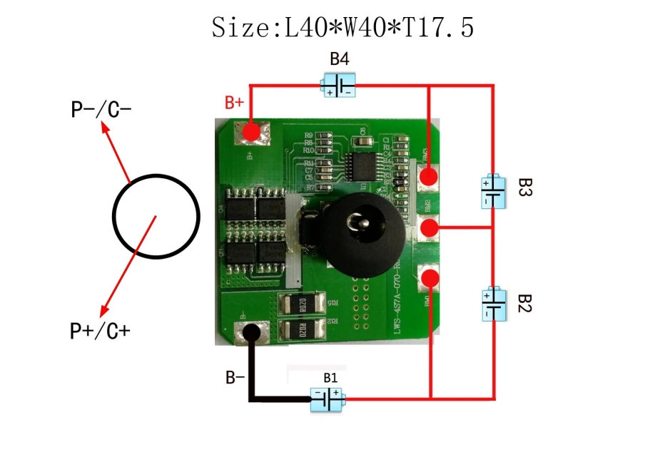 PCB 18650 4s Battery BMS Lithium/LiFePO4 BMS Smarter PCM for Electric Scooter