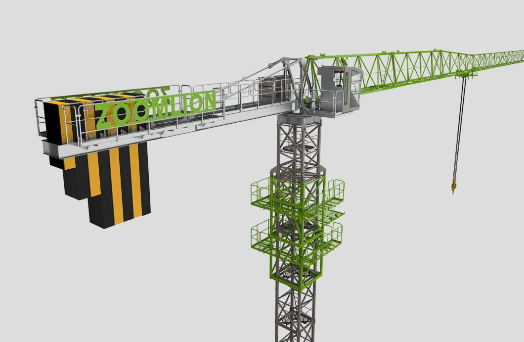 Second-Hand Zoomlion Wa6017-8e Construction Flat Head Tower Crane