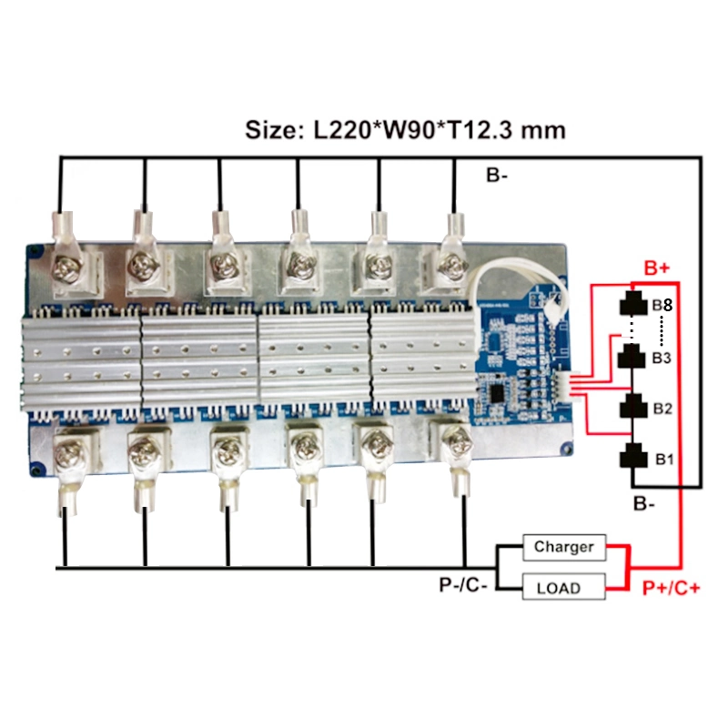 Zz 25.6V Battery Management System BMS for LiFePO4 4s 8s 10s 400A Car Start Battery Packs