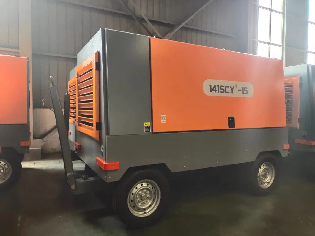 Diesel Engine Driven Construction Screw Compressor Small Compact Portable Screw Compressors Air Compressors 110scy-10