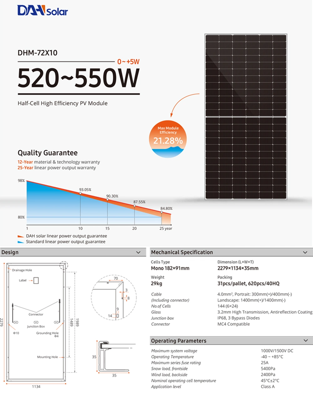 Dah Solar Wholesale Solar Panel 10bb Solor Panel Full Black Frame Solar Panels 600W Price