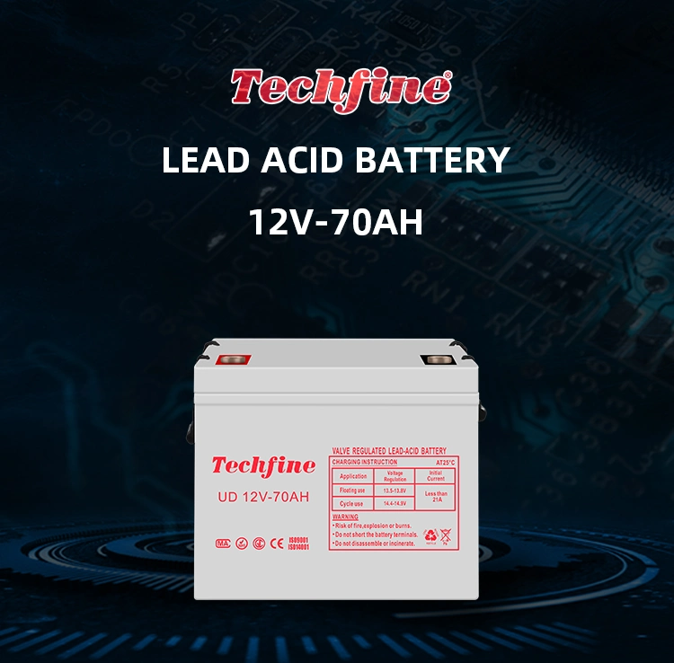 Techifine Factory Price 12V 200ah Value Regulated Battery Management System for BMS Lead Acid UPS 12V7ah 9ah Deep Cycle Solar Storage Battery