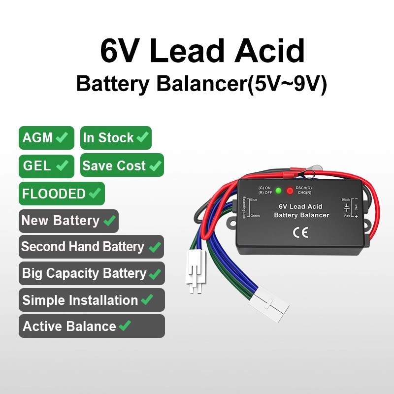 Qnbbm Active Balancer 6V Lithium Battery Equalizer Active Battery Balancer for LiFePO4 Lto Lincm 18650 Solar Power EV RV Car Boat