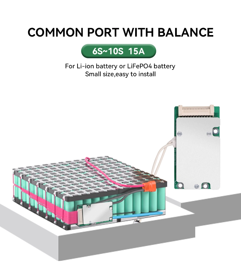 Lws Motorcycle BMS7s-10s 5A 10A 15A Battery Management System 10s LiFePO4 BMS with Electrocar