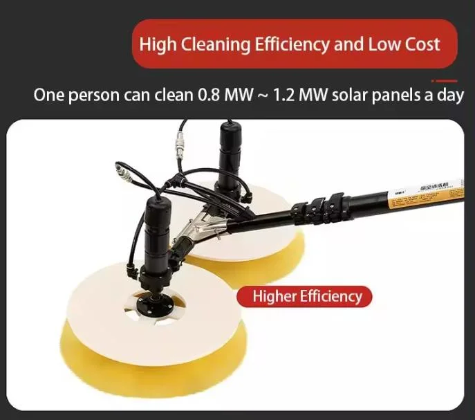 Solar Panel Cleaning Washing Machine Automatic Brush Single Head Solar Modules Cleaning Robot with Battery