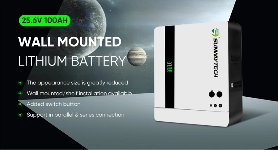 Sunway Hot Sell for Home LiFePO4 Wall Mounted Lithium Battery