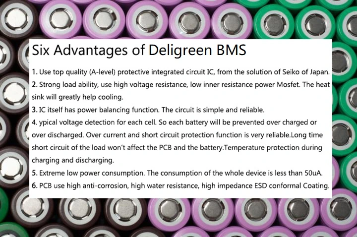 24s 72V 25A to 200A Lifeo4 Battery Over Charge Discharge Protection BMS