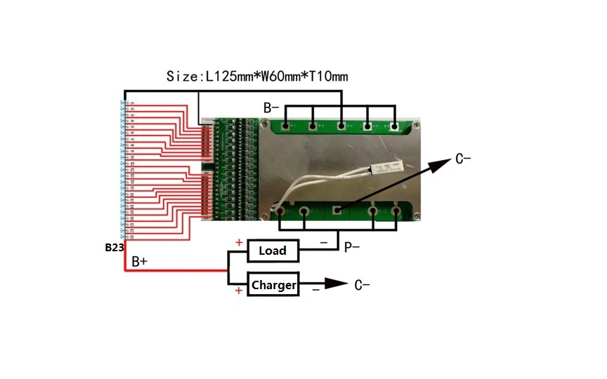 LiFePO4 Power Battery Protectio Circuit Board 16s 3.2V BMS 60A Discharging Current