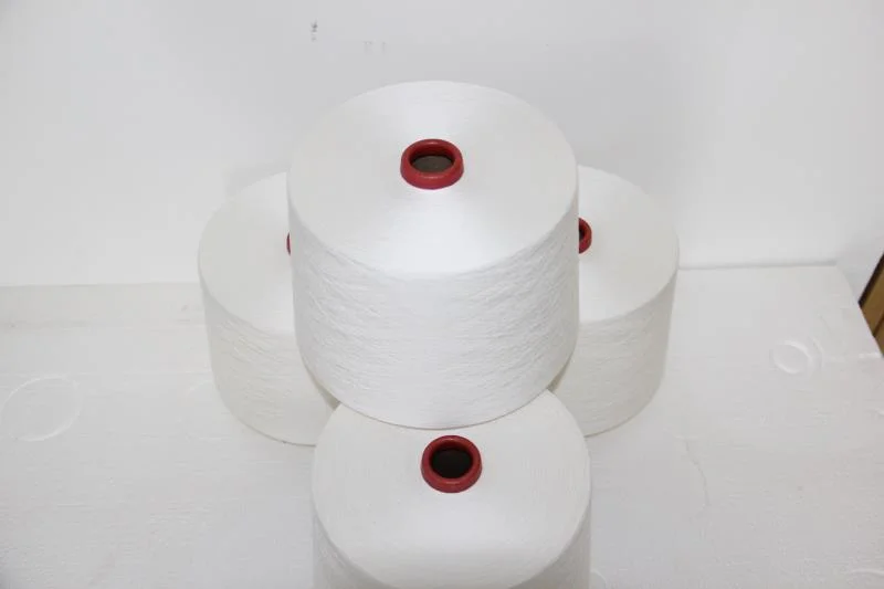 Recycled Polyester Viscose Tr 65/35 Ring Spun Blended Yarn 32s/1 for Embroidery Knitting