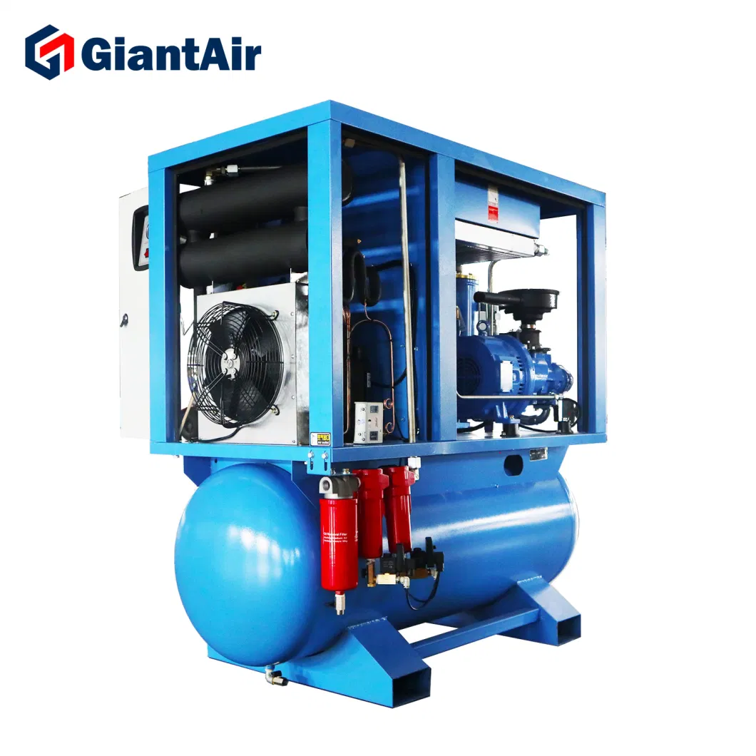 China Outstanding Low Pressure Industrial Electric Small Silent Rotary Screw Air Compressor 7.5kw 10HP Price on Sale