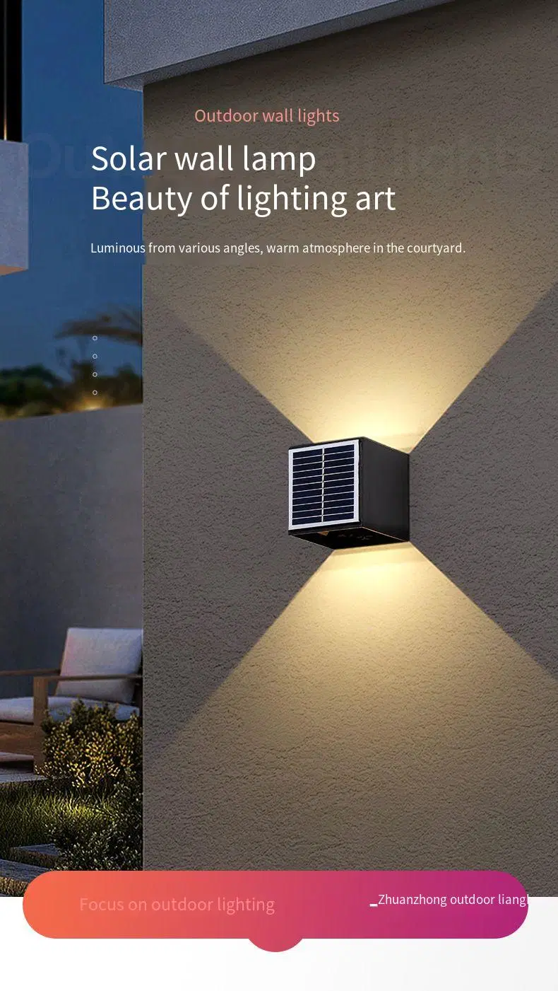 Waterproof Street Courtyard Villa Garden Solar up Down Wall Light