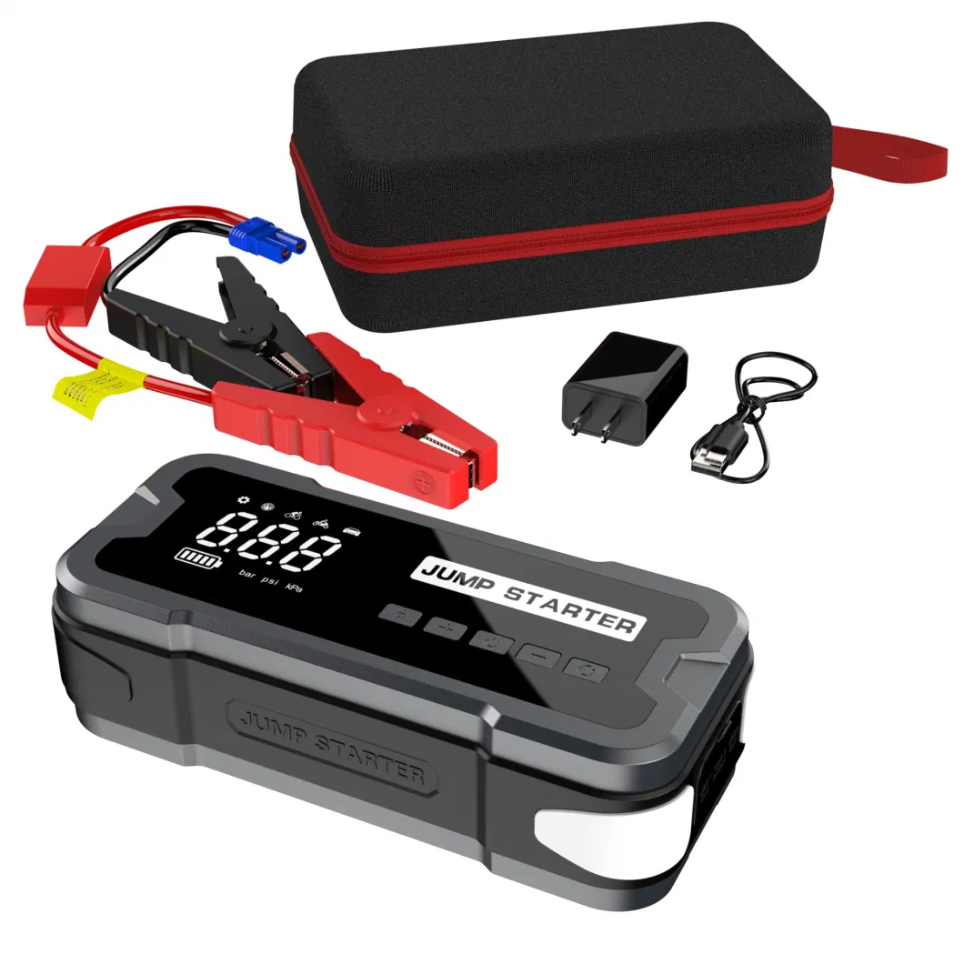 2400A Peak 12V 24000mAh Boost 35~50 Jumps Portable Multi-Function Emergency Jumper Pack Box Power Bank Auto Battery Booster Car Jump Starter