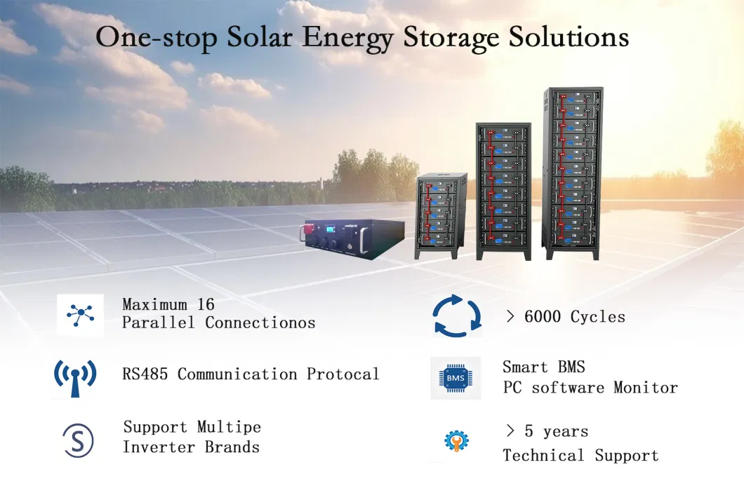 Solar Deep Cycle 10.2kwh Lithium Ion Battery Pack 48V 100ah Energy Storage Battery