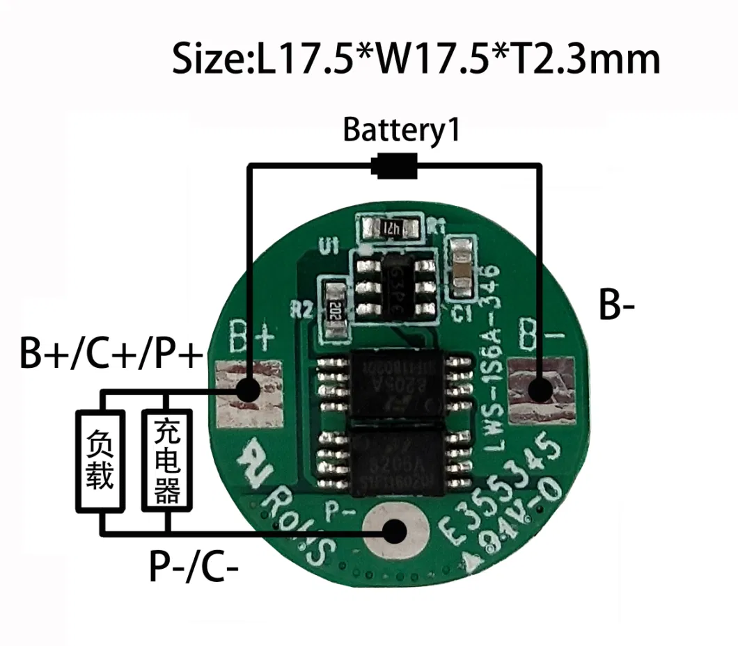 Factory 1s 3.7V 18650 Battery BMS for Lithium Battery Protection Board