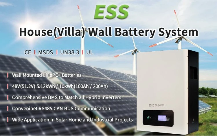 10kwh 48V 51.2V Lithium-Ion LiFePO4 Battery Solar Wall Mounted House Energy Storage