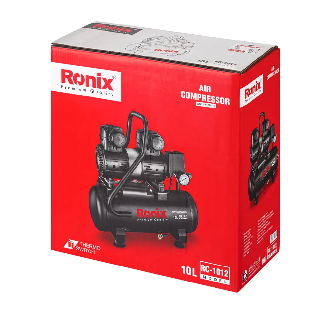 Ronix 1280W 10L Small Portable Directly Piston Air Compressor for Sale Model RC-1012