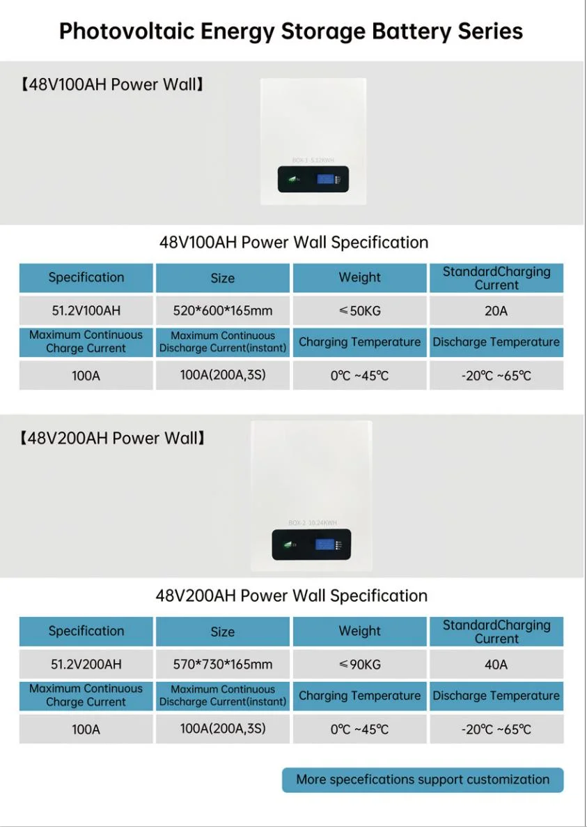 Wall-Mounted Lithium Battery 48V 100ah LiFePO4 Household Energy Storage System 5kw