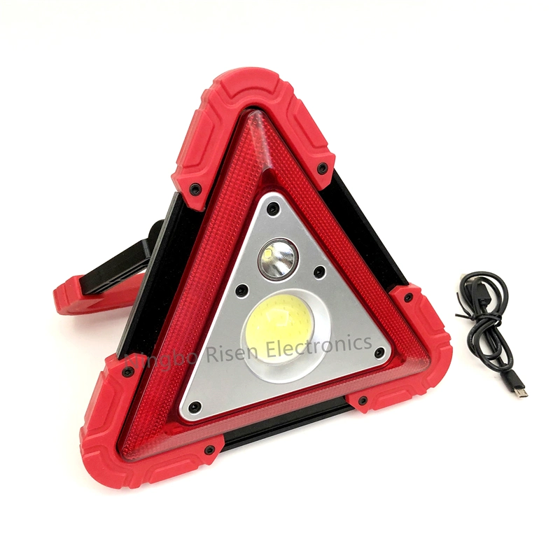 Multi-Function COB Rechargeable Triangle Car Repair COB Traffic Warning