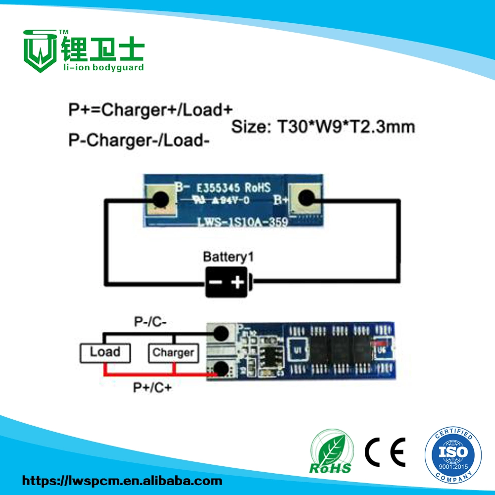 SMT 1s Li-ion Lithium Battery Pack BMS Board LiFePO4 Battery BMS for LED