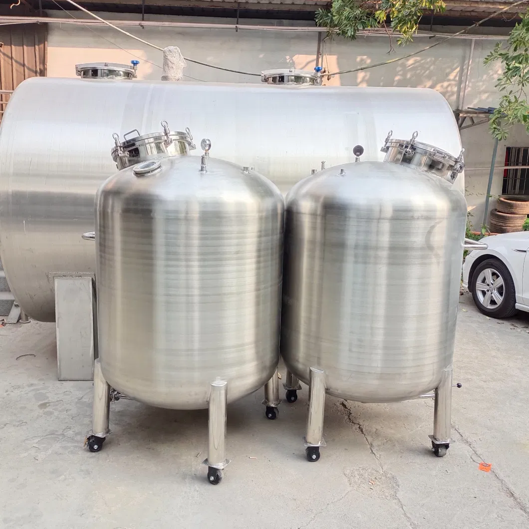 100L 500L 3000L Mixing Heating Cooling Preservation Stainless Steel Storage Tanks