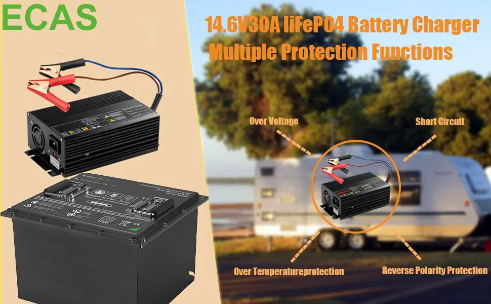 Battery Charger AGM Gel Wet Fast Charger 12V 8A 24V 4A Intelligent Pulse Repair Lithium /Lead Acid Battery