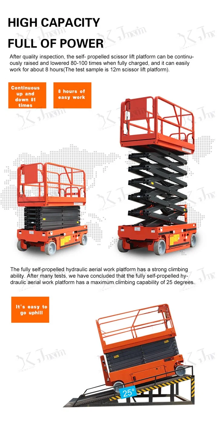 4m DC Battery Charge Electric Self-Propelled Mini Scissor Lift for Repair