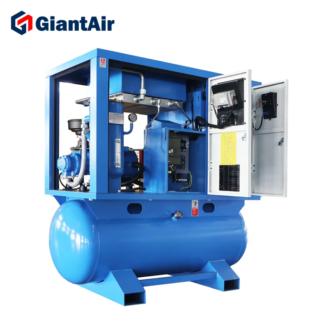 China Outstanding Low Pressure Industrial Electric Small Silent Rotary Screw Air Compressor 7.5kw 10HP Price on Sale