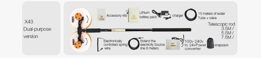 Emerging Solar Panel Cleaning Kit Electric Double-Disc Spin Brush for Photovoltaic Power Generation Improving Efficiency